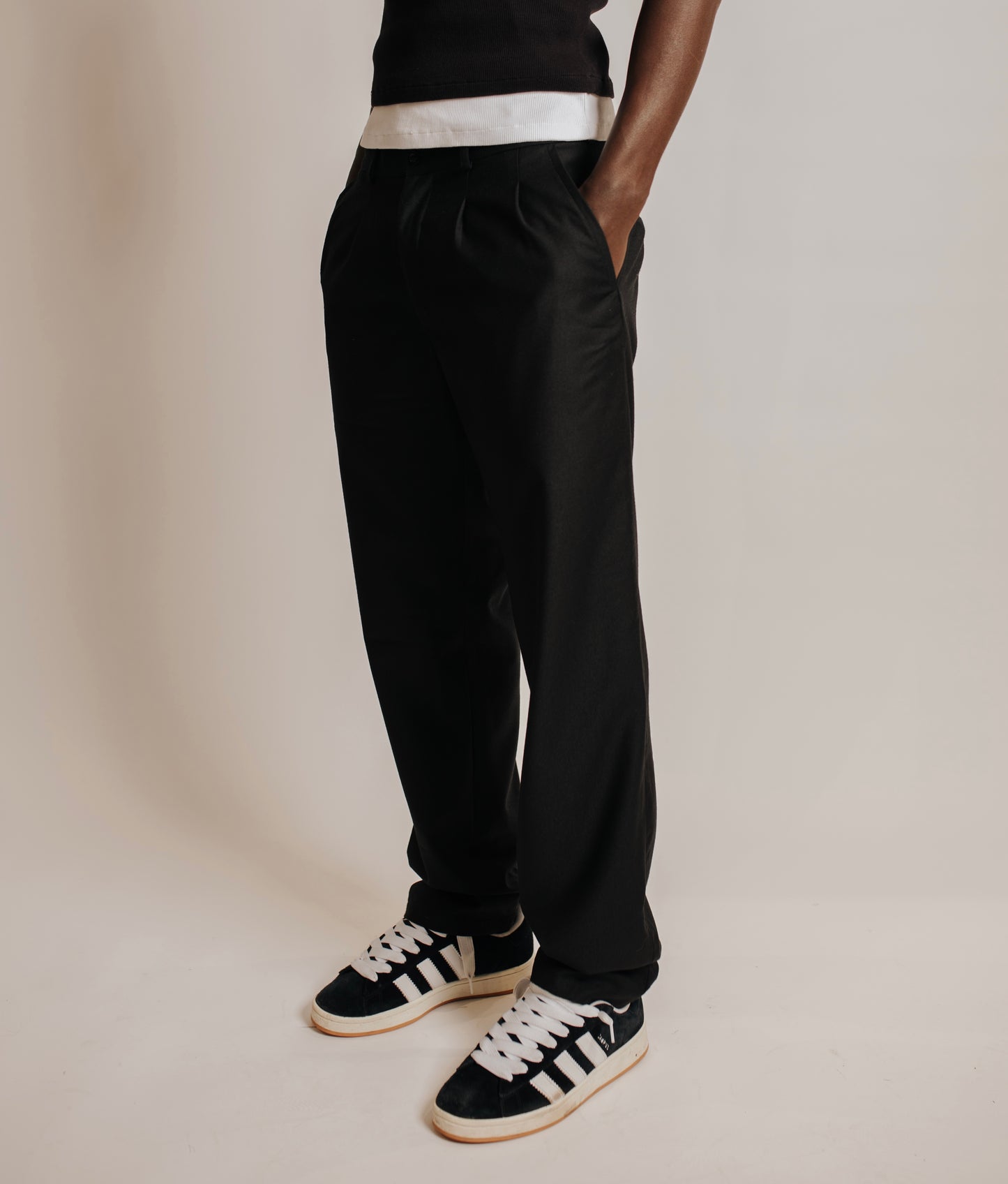 Men Black suit pants