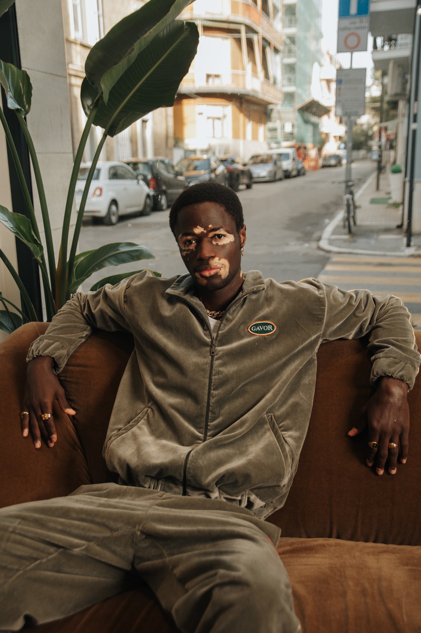 Velour track jacket