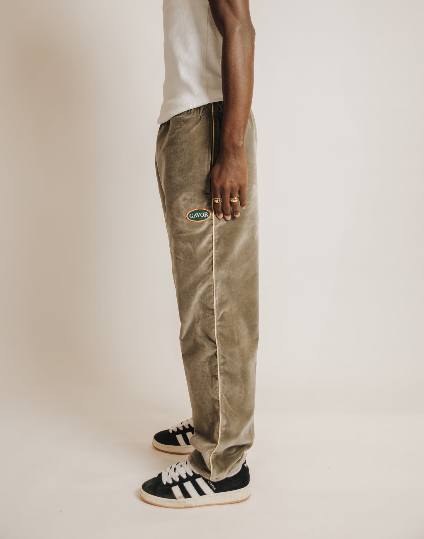 Velour track pants