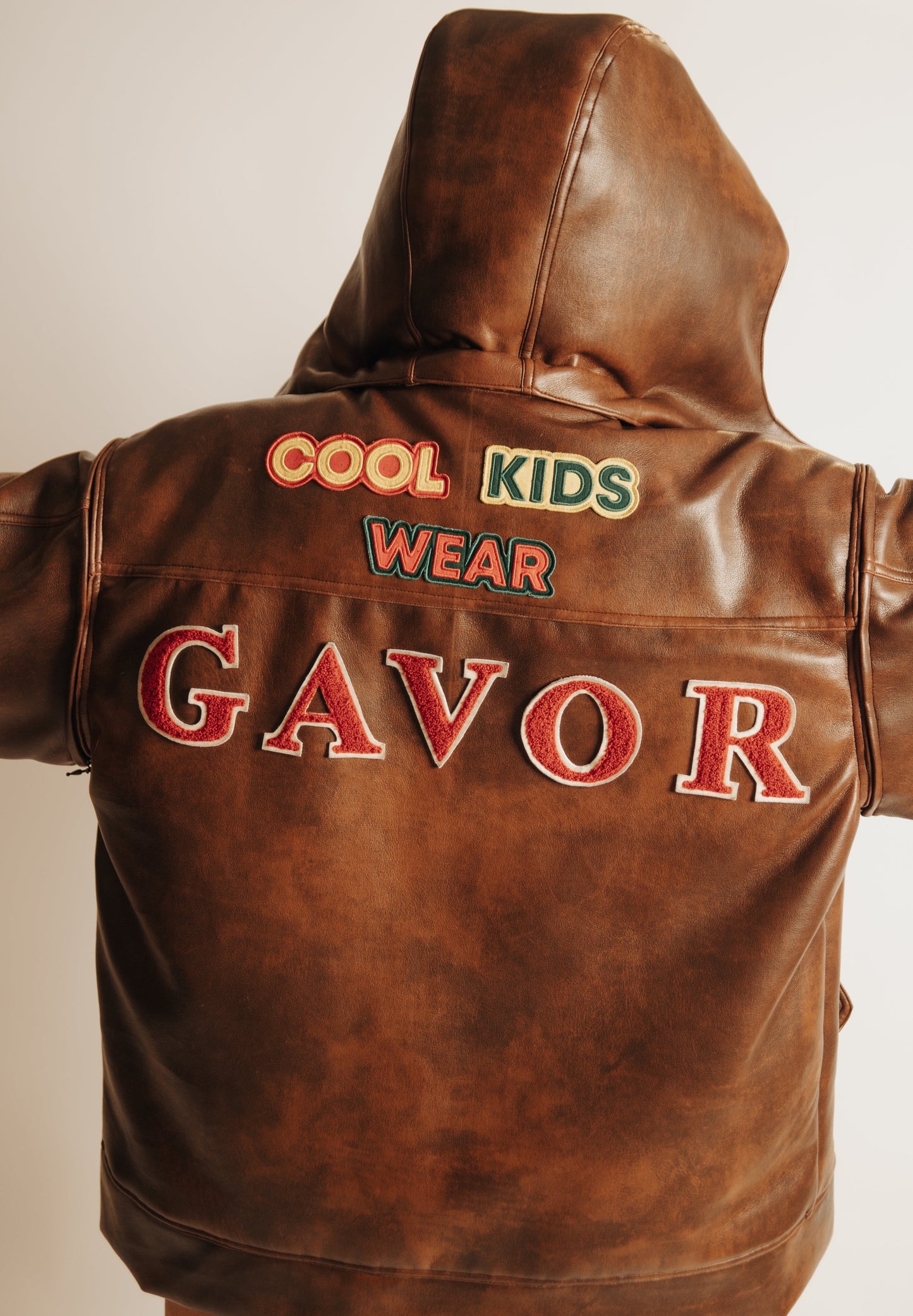 Vegan leather bomber
