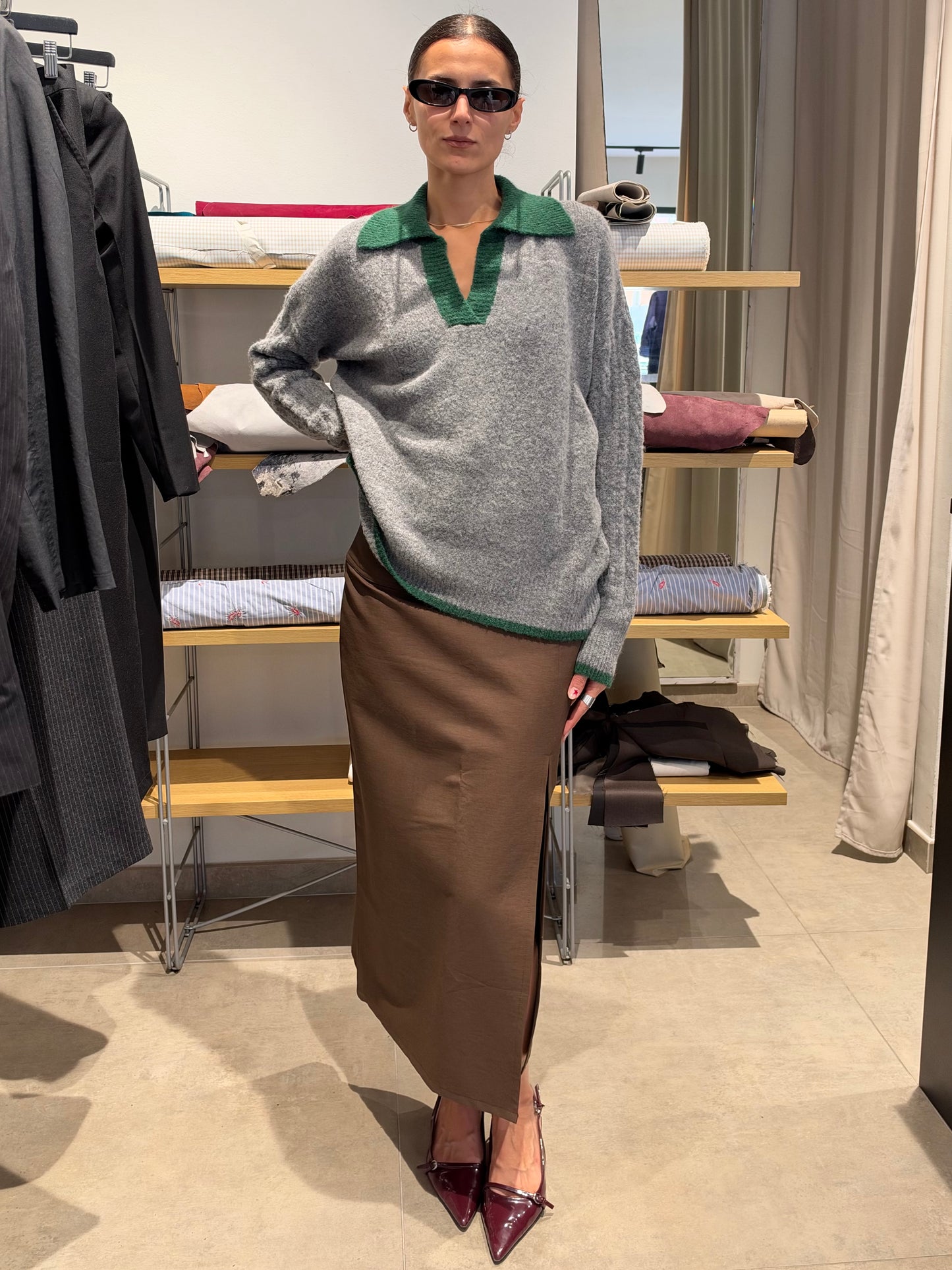Polo knit - Grey