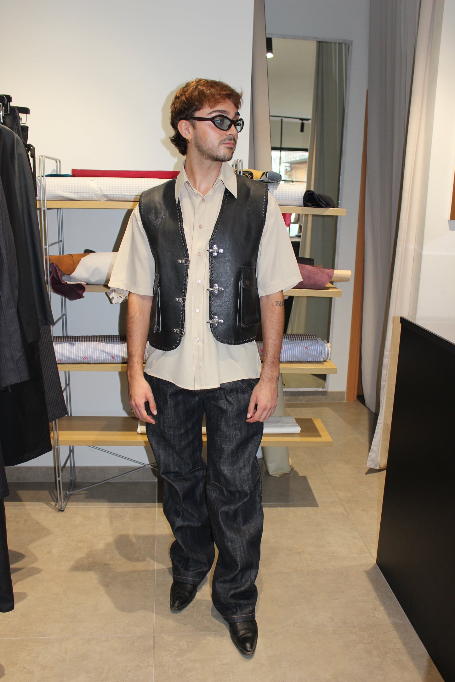 Gilet in pelle