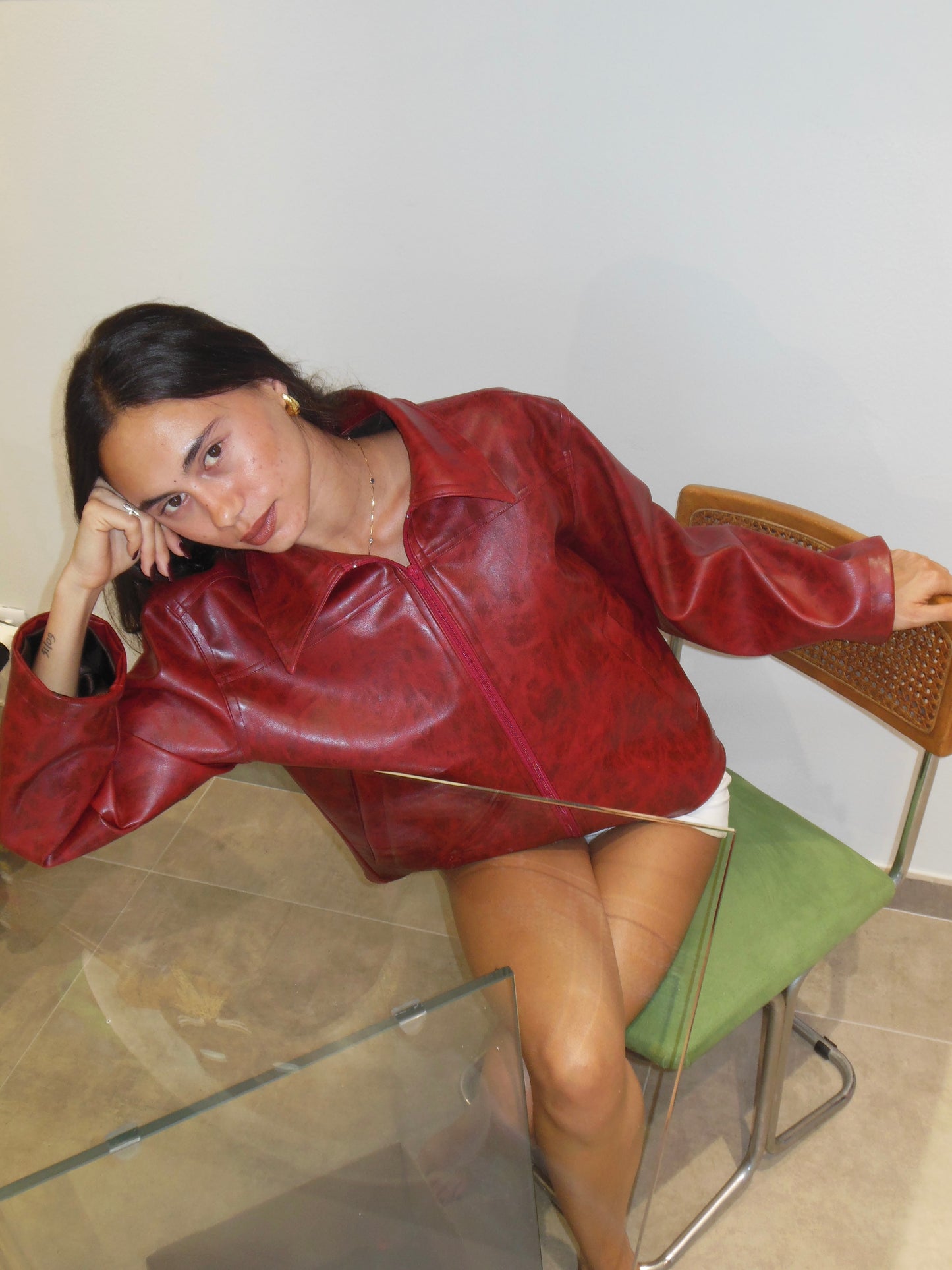Cherry red jacket