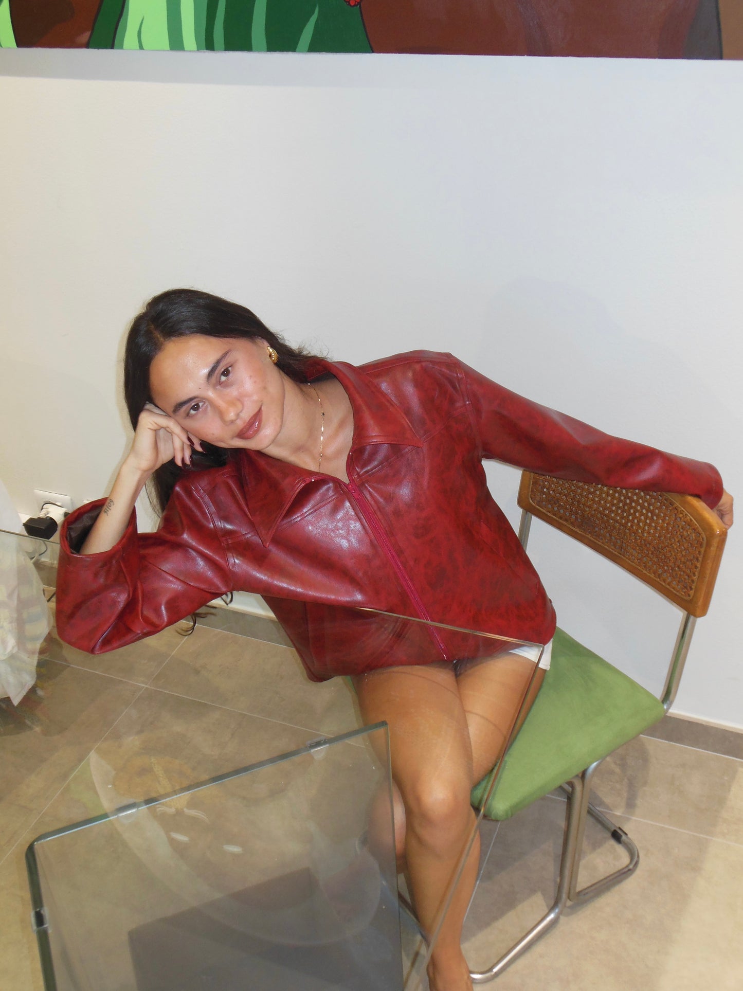 Cherry red jacket