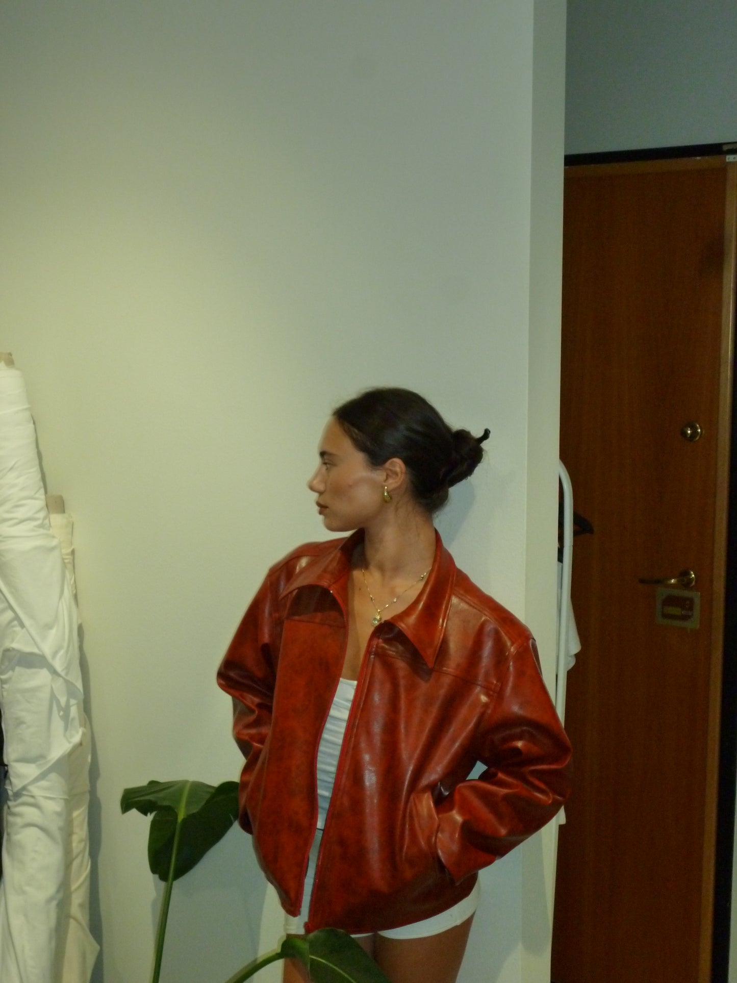 Cherry red jacket