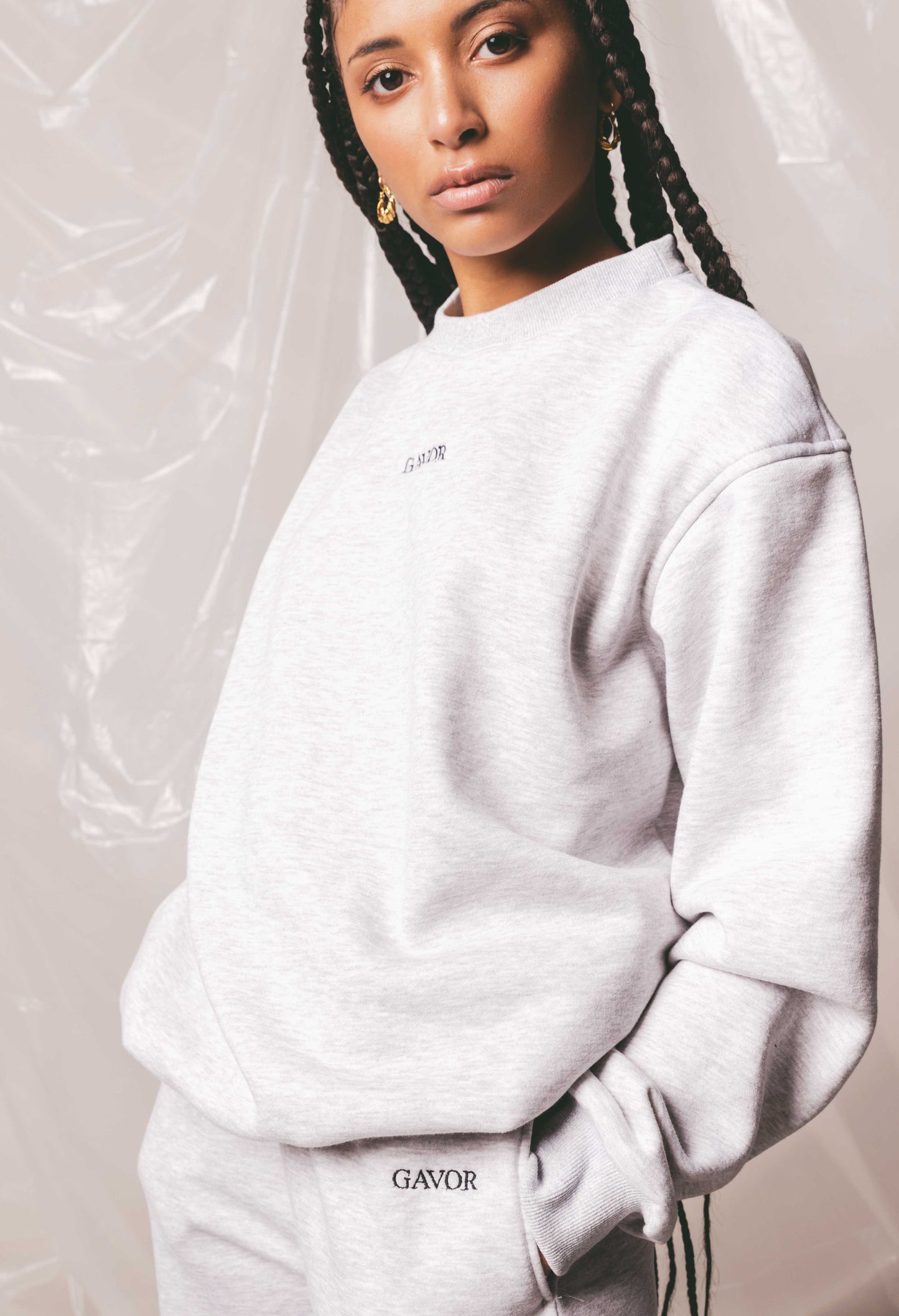 Embroidered logo sweatshirt