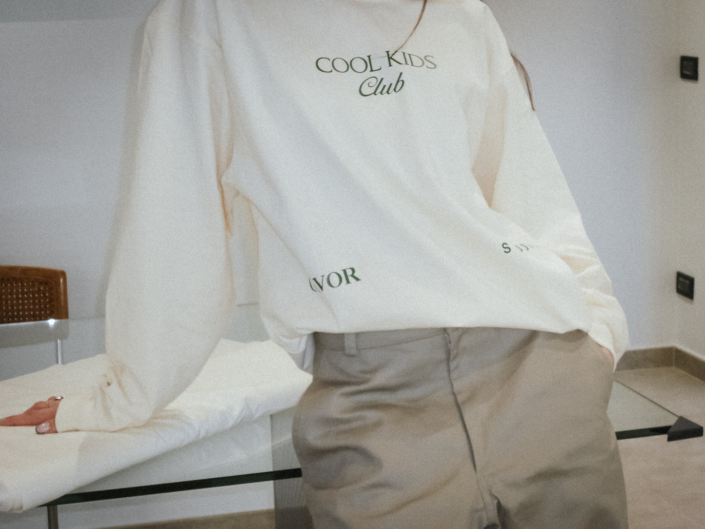 Long sleeve Cool Kids Tee Cream