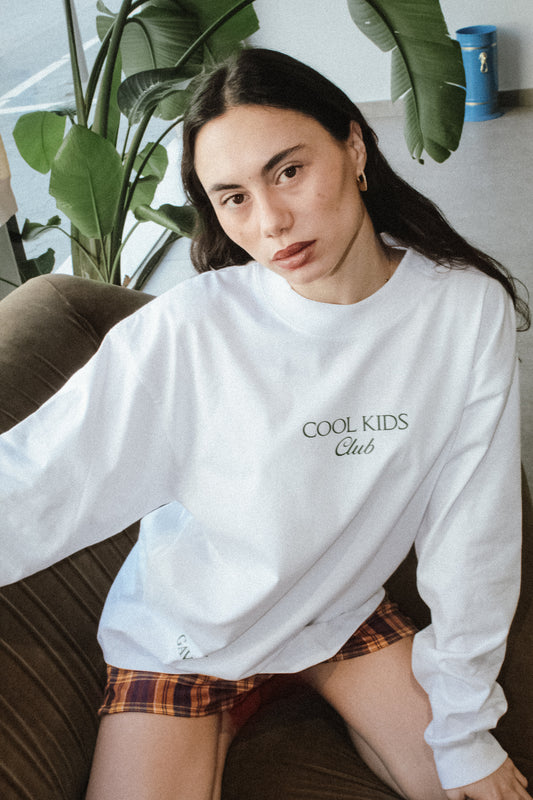 Long sleeve Cool Kids Tee White