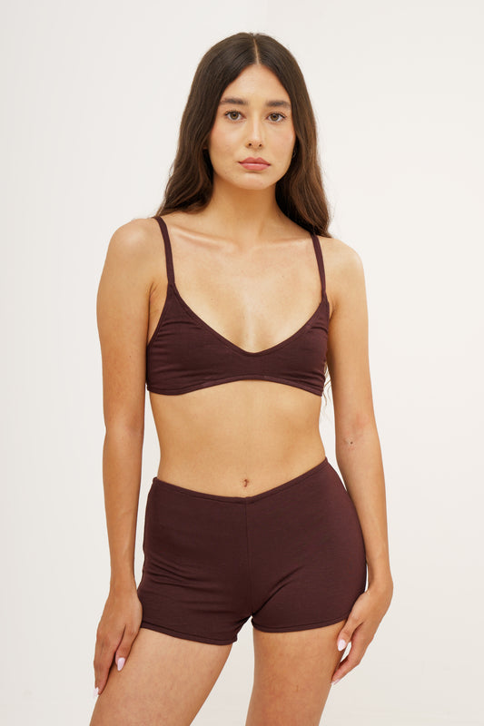 Basic short Burgundy