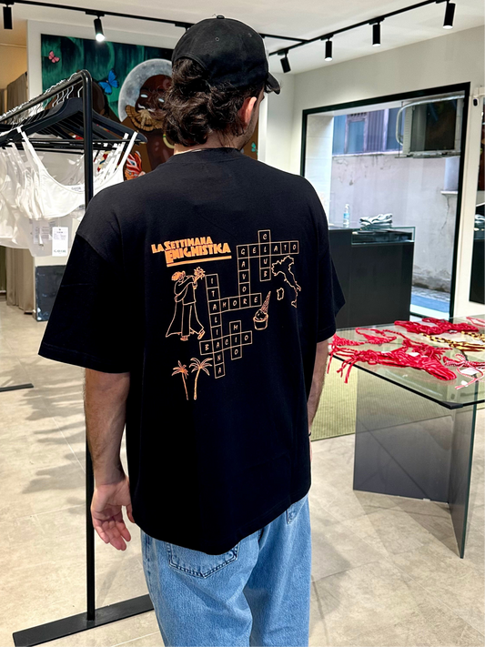 La Settimana Enigmistica Tee - Black