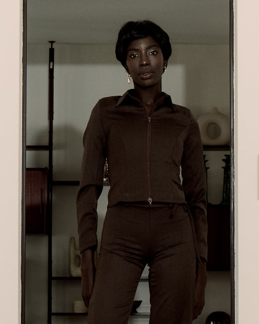 The Jackie Jacket-Brown