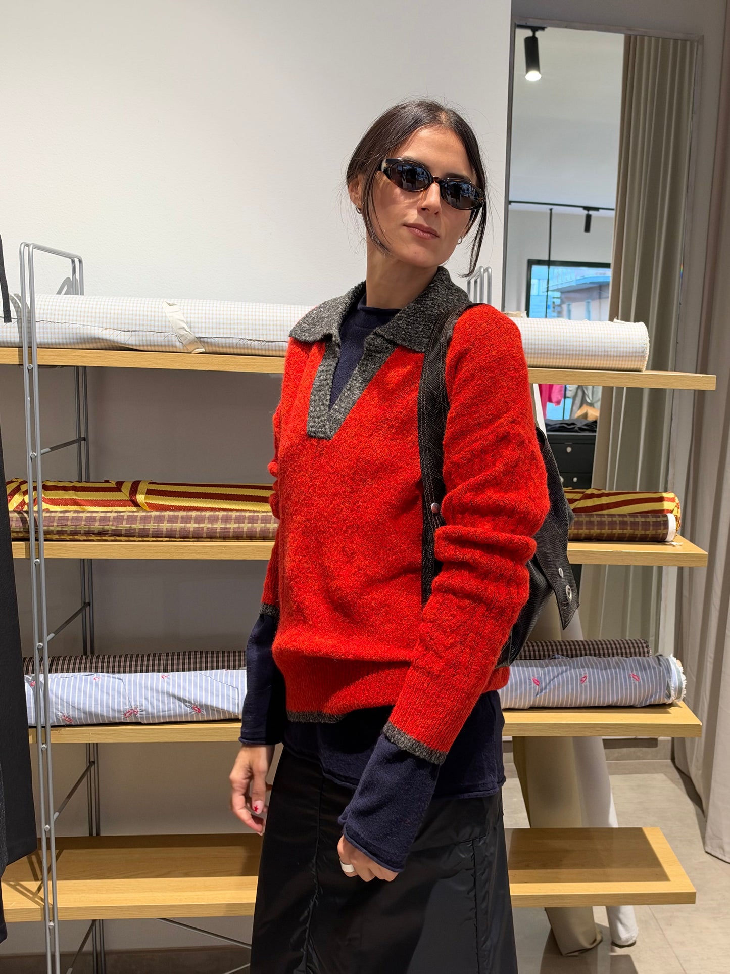 Polo knit - Red
