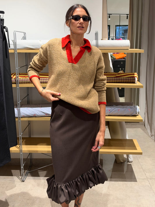 Polo knit - Camel