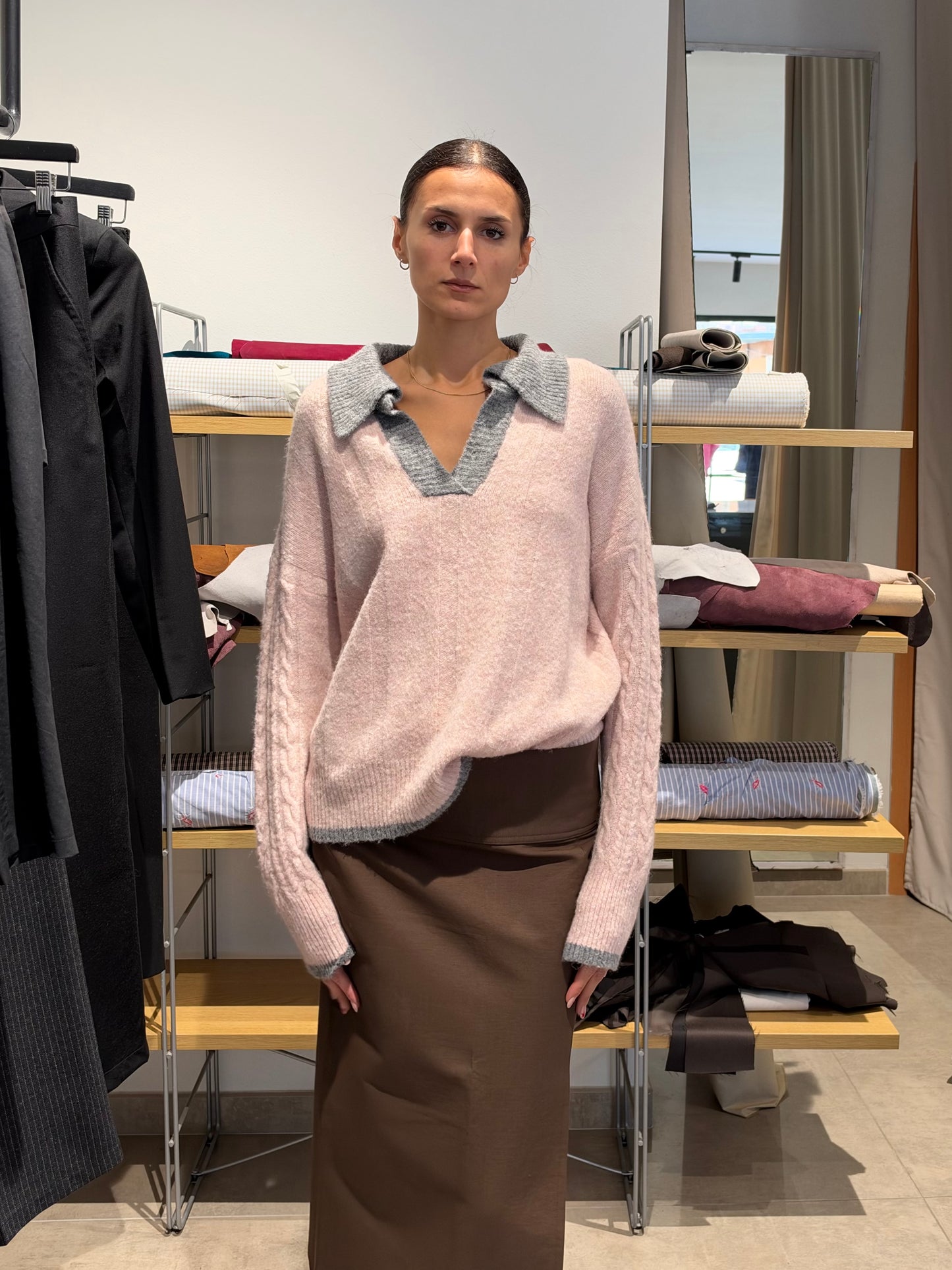 Polo knit - Pink