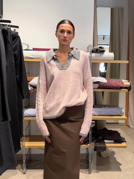 Polo knit - Pink