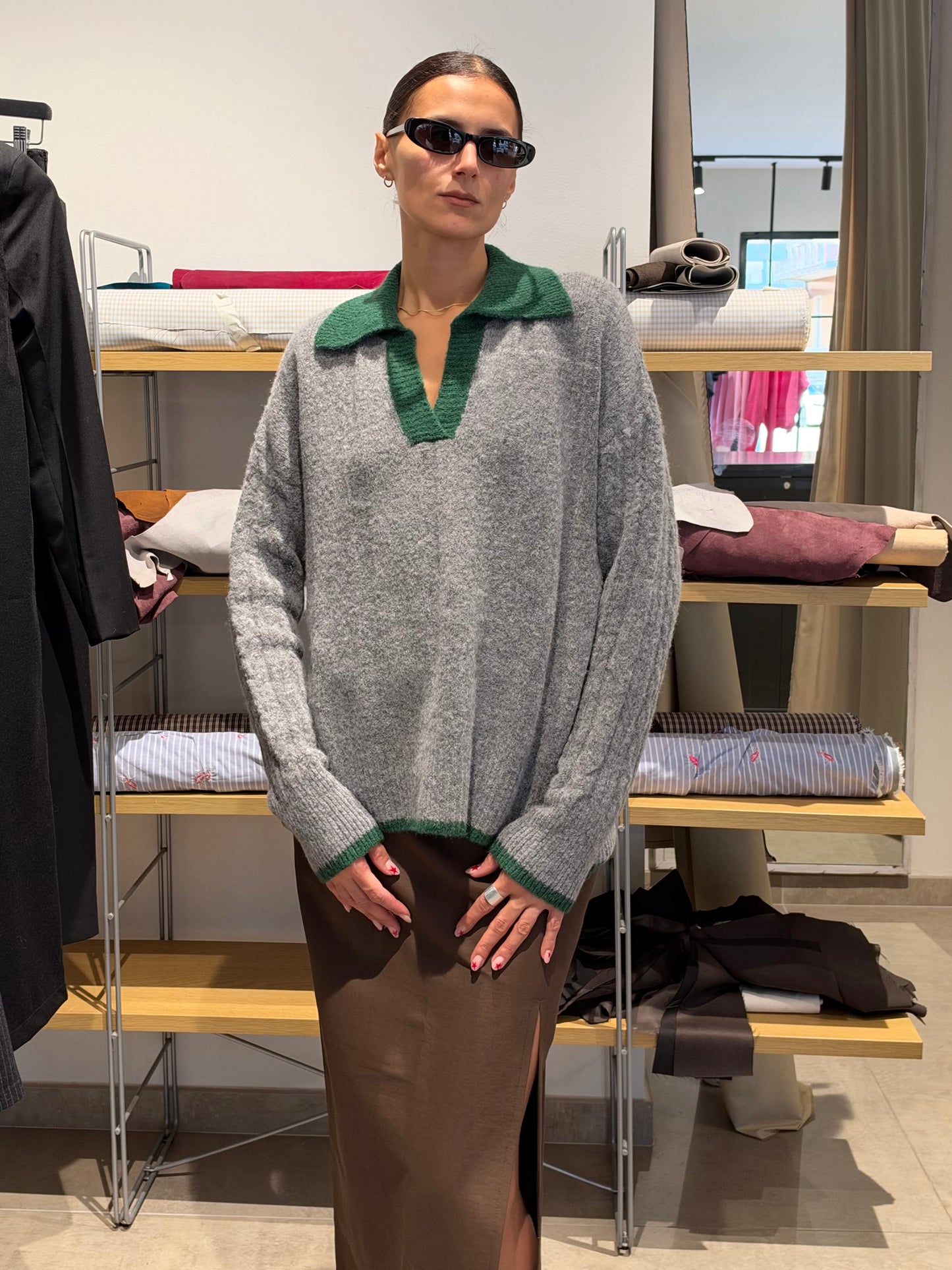 Polo knit - Grey