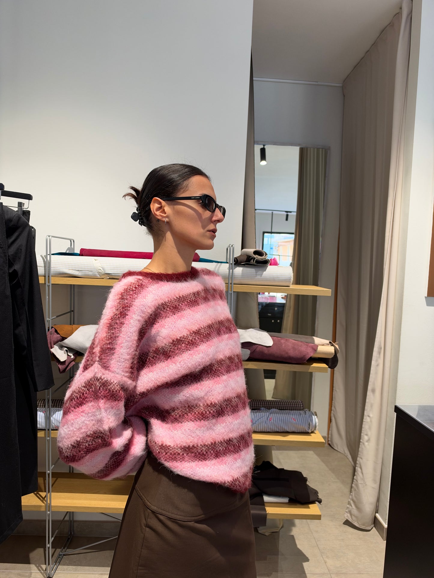Pink Striped Knit