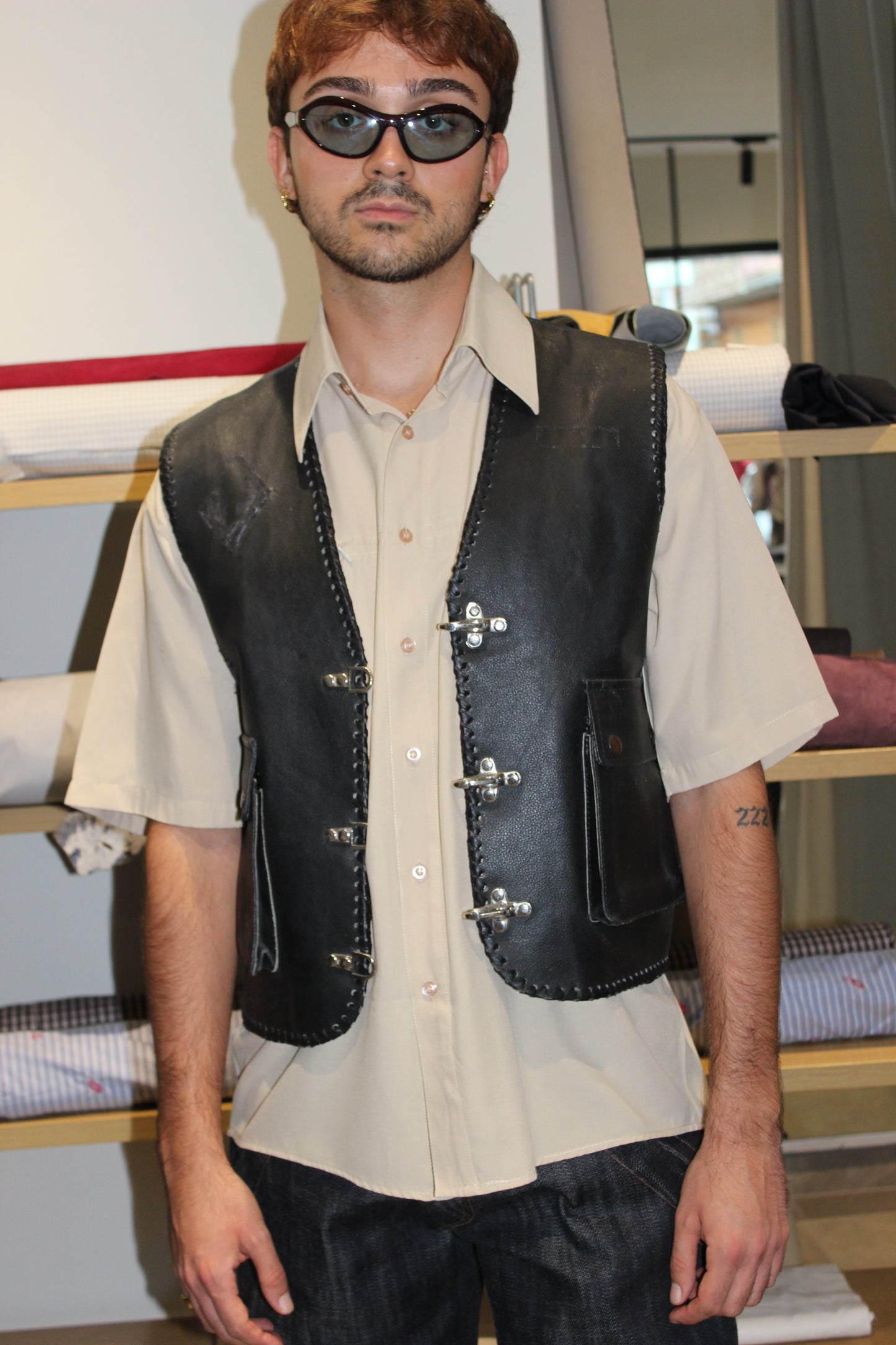 Gilet in pelle