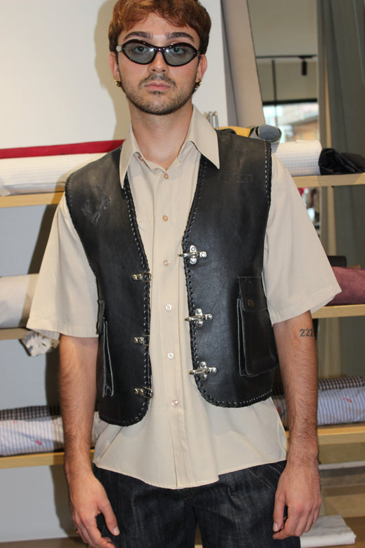 Gilet in pelle