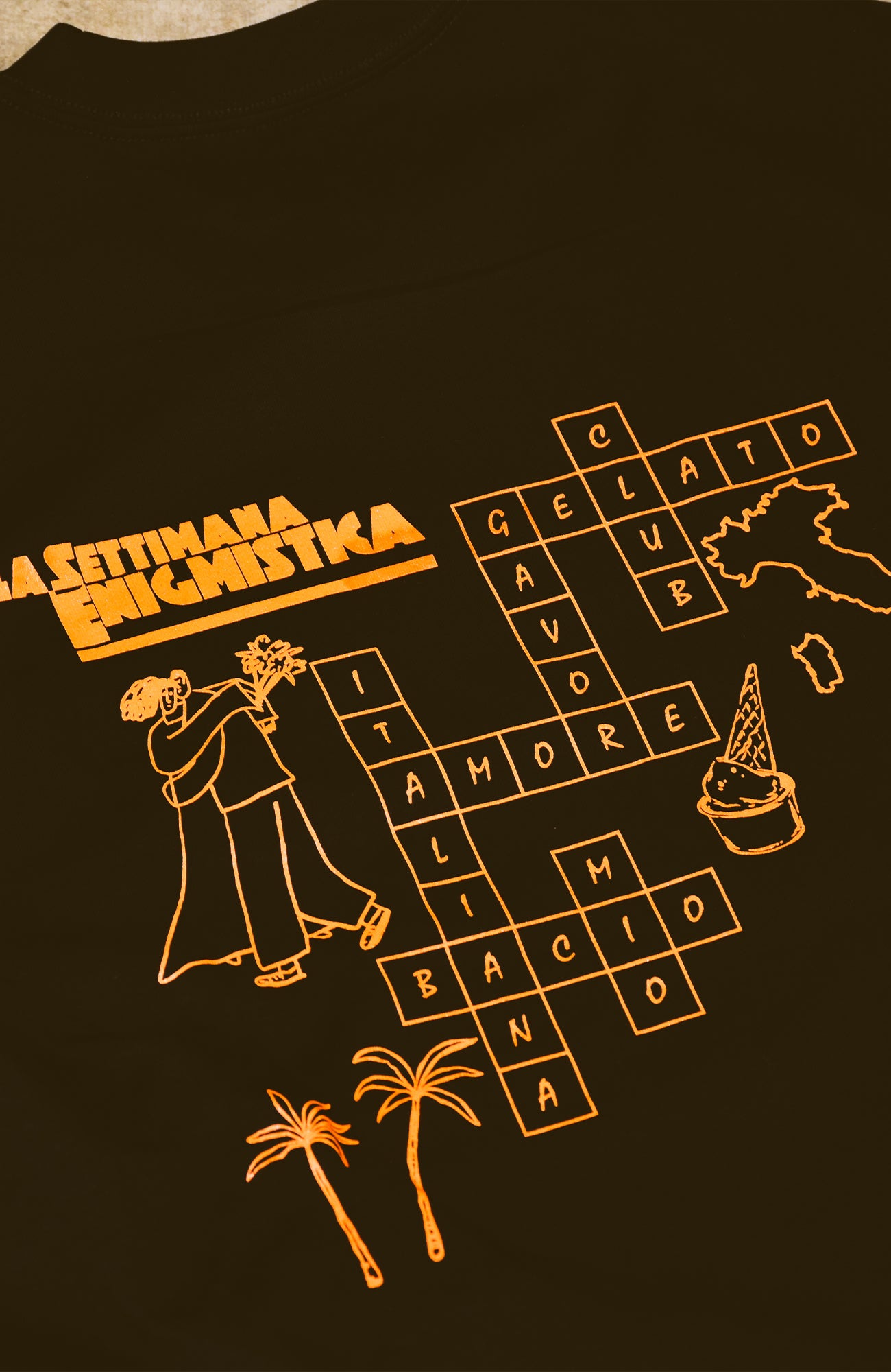 La Settimana Enigmistica Tee - Black