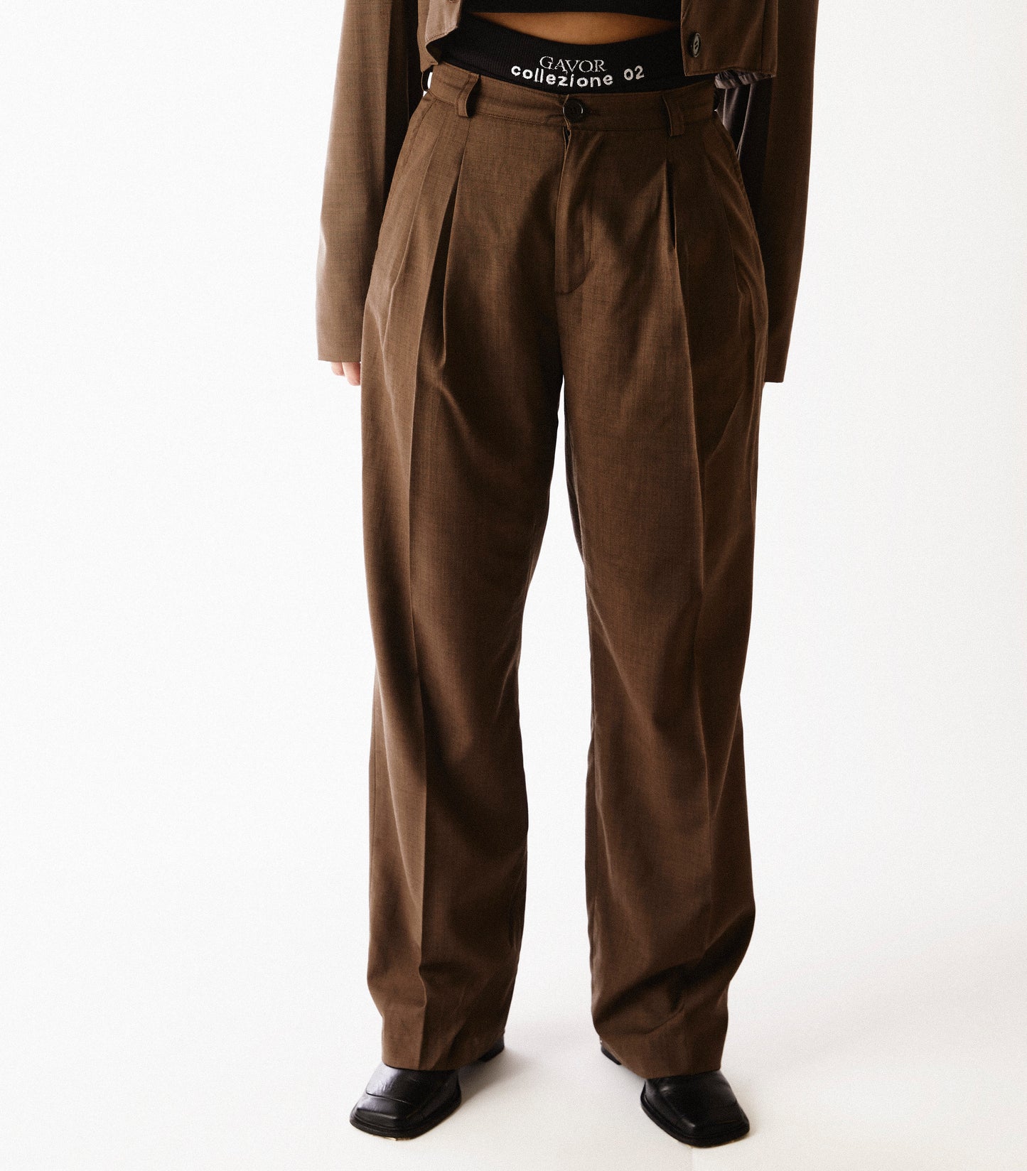 Brown suit pants